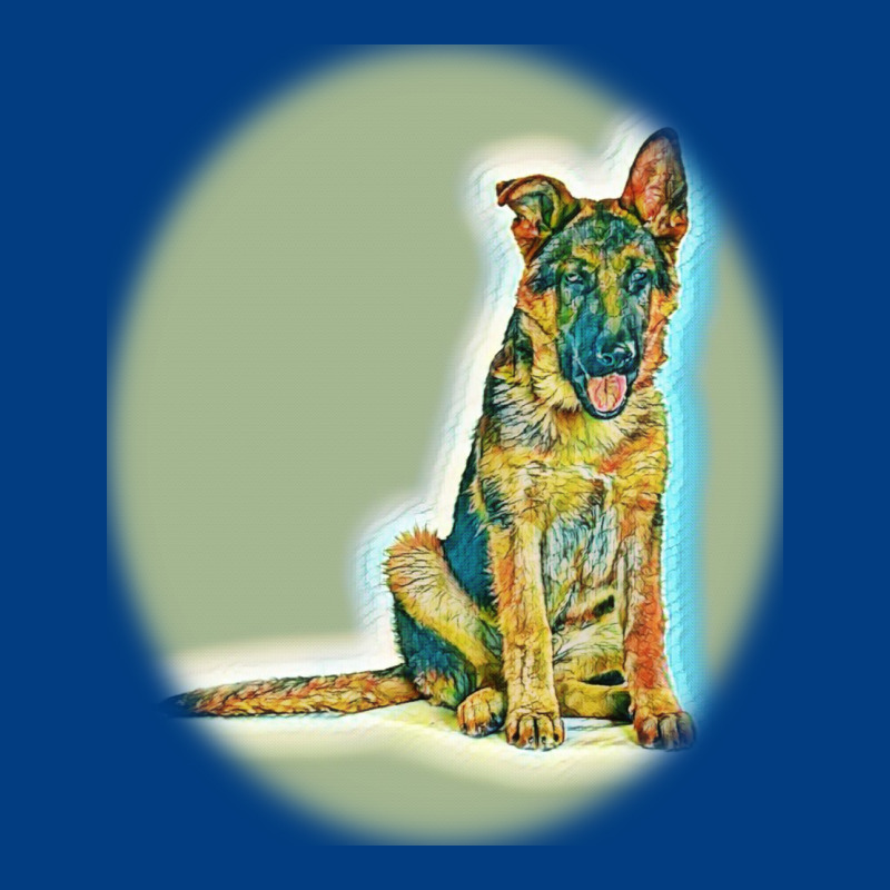 German Shepherd Isolated On Whot. Premium Sweatshirt by SnappyArt | Teevron