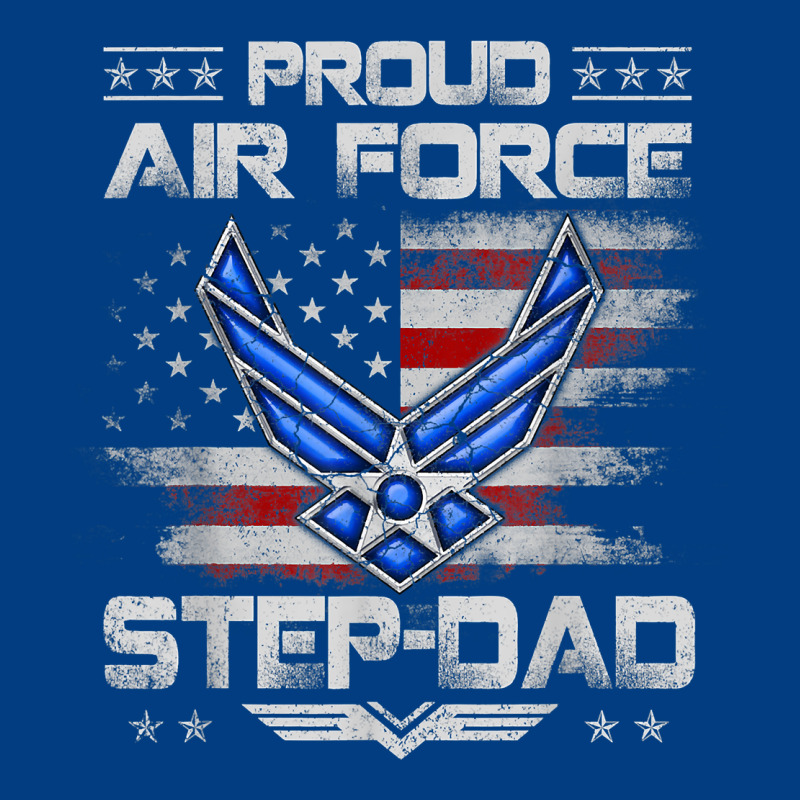 Proud Air Force Step Dad Veteran Vintage Flag Veterans Day T Shirt Premium Sweatshirt by FloraArt | Teevron