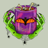Halloween Coffee Cup With Hands Ladies Tee | Teevron