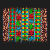 Autism Awareness Leopard Puzzle Brush Stroke Classic Tee | Teevron