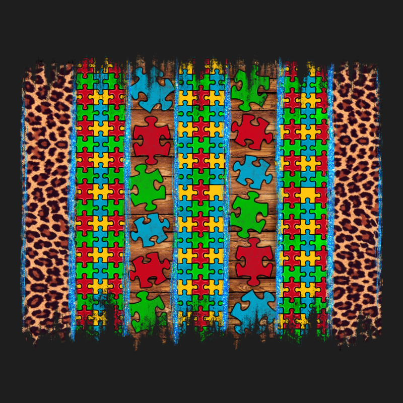 Autism Awareness Leopard Puzzle Brush Stroke Classic Tee by Artiststas | Teevron