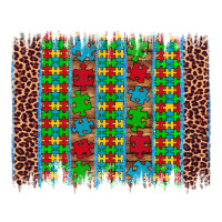 autism awareness leopard puzzle brush stroke | Teevron