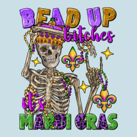 Bead Up Bitches It's Mardi Gras Skeleton Ladies Tee | Teevron