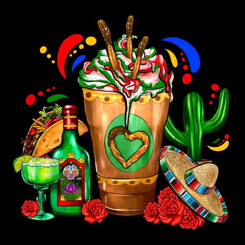 Mexican Cold Drink With Cactus Sombrero And Tequil Ladies Tee by FaDigitalArtStudio | Teevron