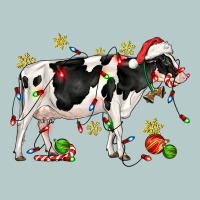 Christmas Holstein Cow Heavy Core Tee | Teevron