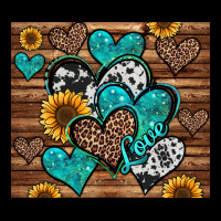 Turquoise Sunflower Hearts Urban Hoodie | Teevron