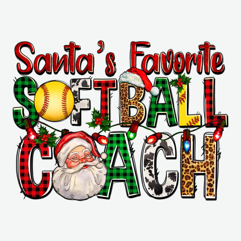Santa's Favorite Softball Coach For Christmas Urban Heavy Tee by FaDigitalArtStudio | Teevron