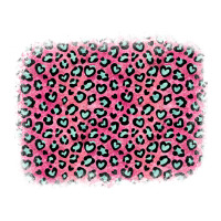 pink glitter leopard with heart background | Teevron