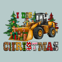 I Dig Christmas Bulldozer Heavy Core Tee | Teevron
