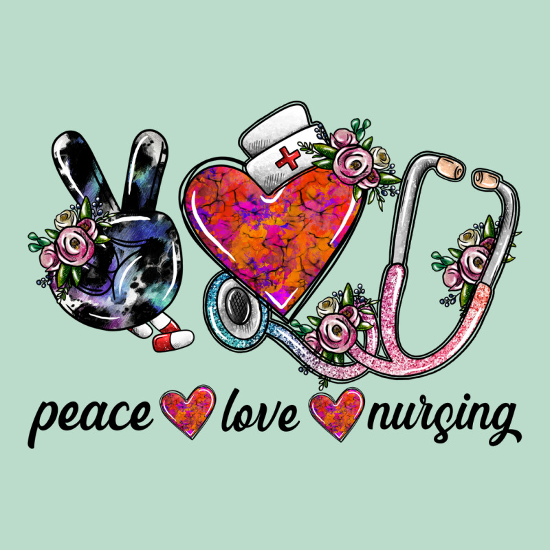 Peace Love Nursing Premium Hoodie by SublimationCraftShop | Teevron