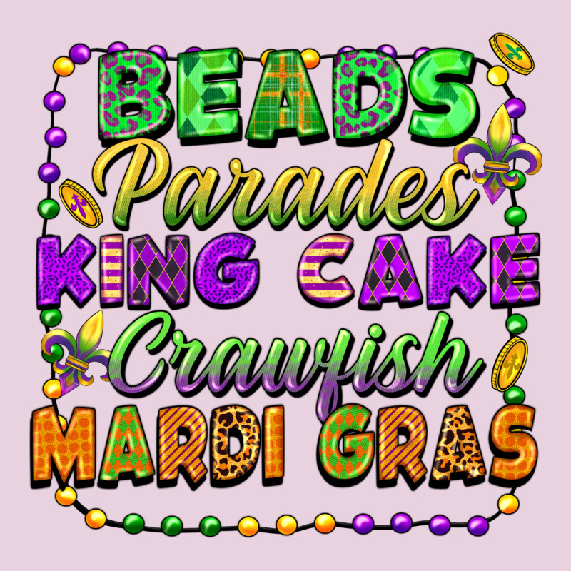 Beads Parades King Cake Crawfish Mardi Gras Ladies Tee by FaDigitalArtStudio | Teevron