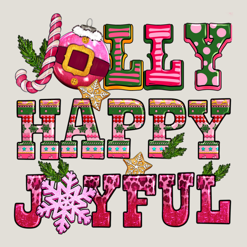 Jolly Happy Joyful Pink Christmas Heavy Core Tee by CowGirlArtShop | Teevron