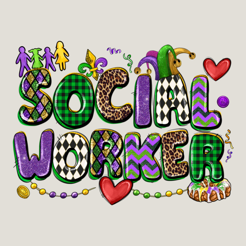 Social Worker Mardi Gras Cowgirl Heavy Core Tee by CowGirlArtShop | Teevron