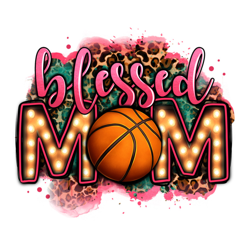 Blessed Basketball Mom Lightbulb Letters Premium Tee by OliviaCreatesArt | Teevron
