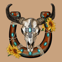 Bull Skull With Horseshoe Vintage Tee | Teevron