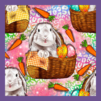 Easter Bunny With Hamper Seamless Pattern Vintage Tee | Teevron