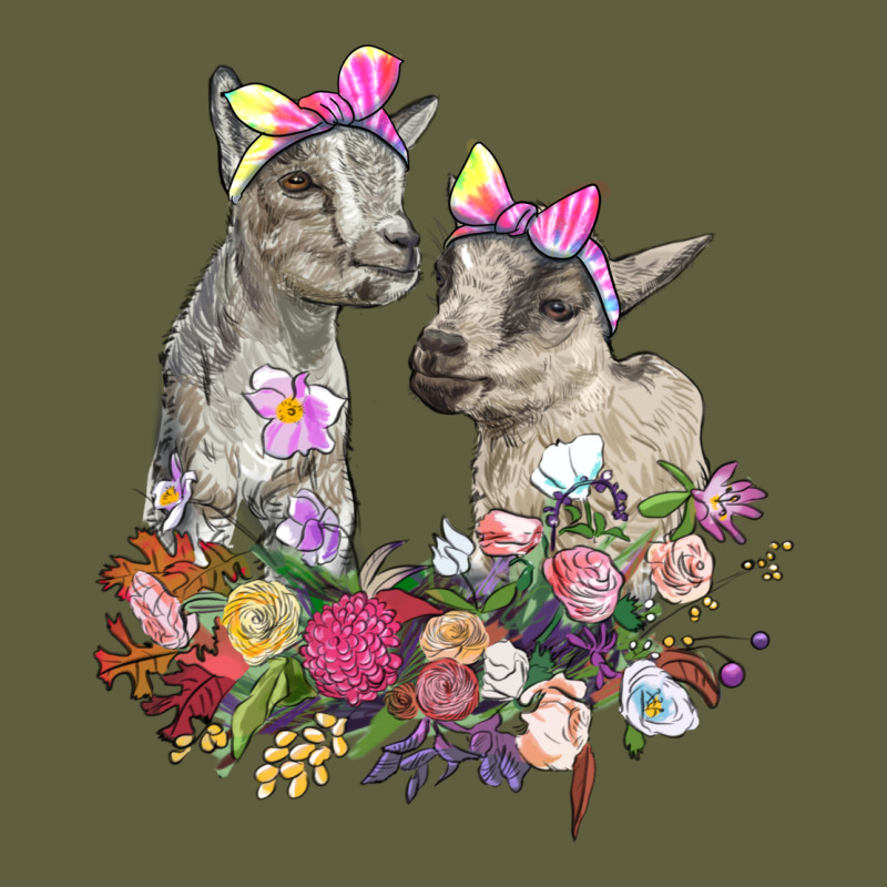 Floral Baby Goats Vintage Tee by RanaPortraitStore | Teevron
