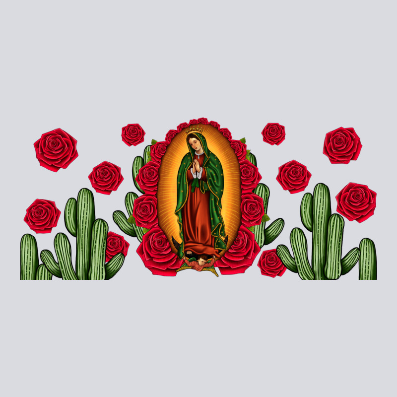Lady Of Guadalupe Cactus Rose Zipper Hoodie by JahusDesignShop | Teevron