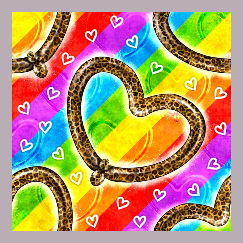 Pride Lgbtq Leopard Heart Balloons Pattern Vintage Tee by BundleAndBundleShop | Teevron