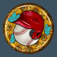 Baseball With Sunflower Round Earrings Urban Heavy Tee | Teevron