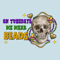 On Tuesdays We Wear Beads Skull Ladies Tee | Teevron