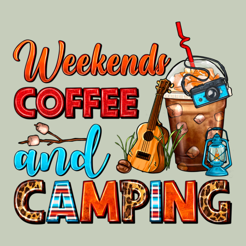 Weekends Coffee And Camping Frappe Coffee Ladies Tee by FaDigitalArtStudio | Teevron