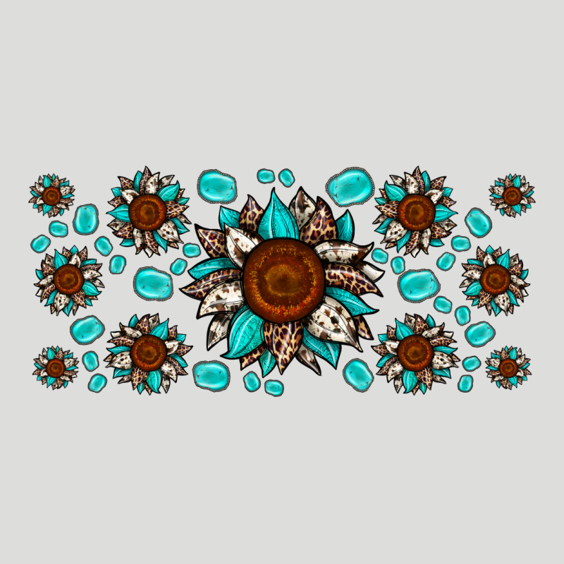 Cowhide Leopard Sunflower Gemstone Zipper Hoodie by JahusDesignShop | Teevron