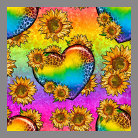 Pride Lgbtq Leopard Hearts And Sunflowers Seamless Vintage Tee | Teevron