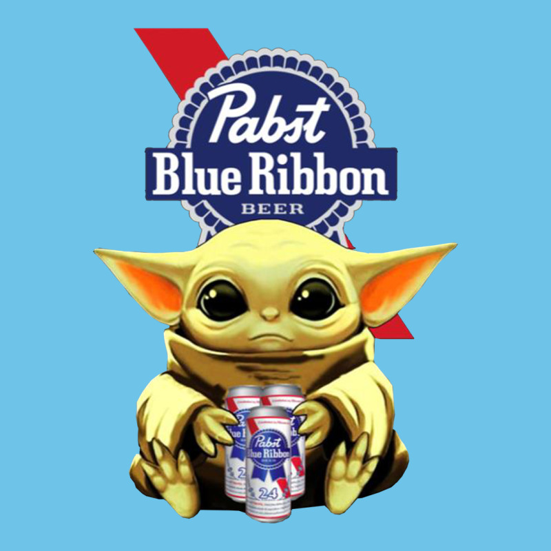 Baby Yoda Hugs Pabst Blue Ribbon Beer Premium Sweatshirt by artisFamous | Teevron