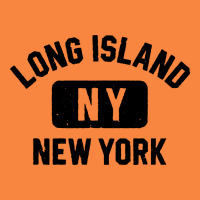 Long Island Ny Gym Style Distressed Amber Print Premium Sweatshirt | Teevron