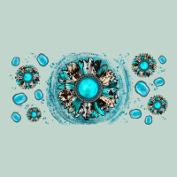 Turquoise Gemstone Sunflower Zipper Hoodie | Teevron