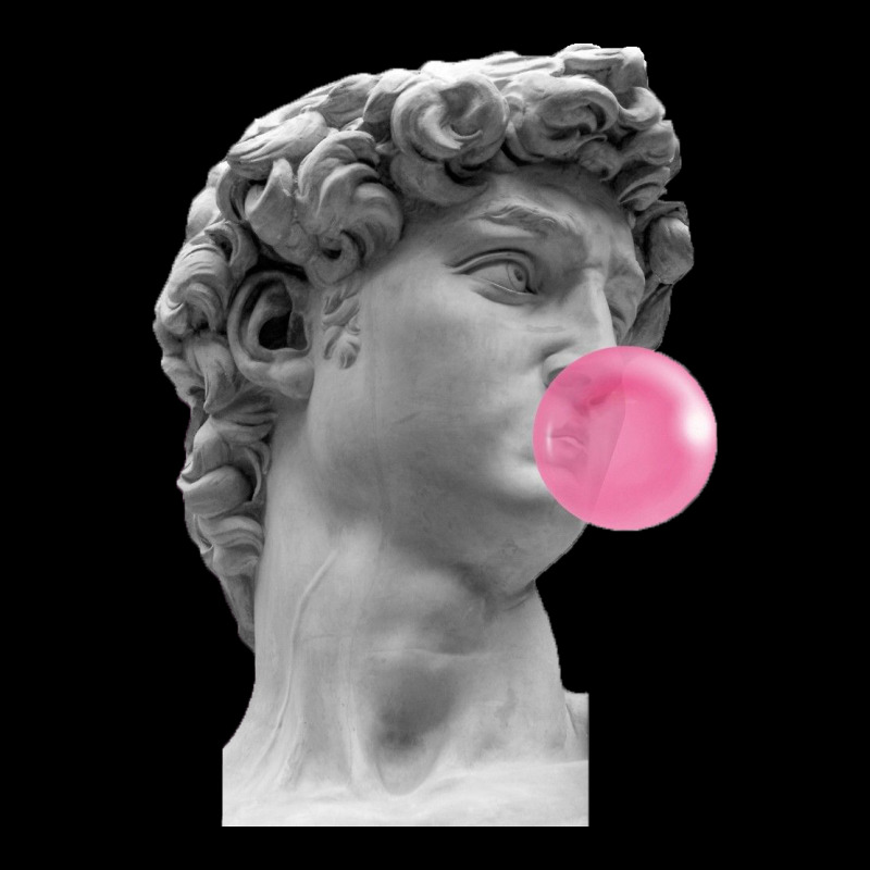 Vaporwave Statue Head With Bubblegum Premium Sweatshirt by artisFamous | Teevron