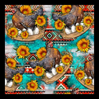 Chicken With Eggs And Sunflowers Seamles Pattern Ladies Tee | Teevron