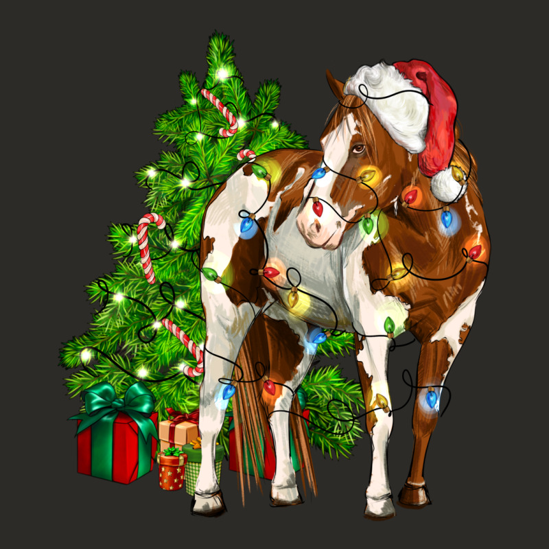 American Paint Horse Christmas Tree Heavy Core Tee by CowGirlArtShop | Teevron