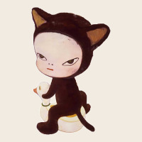 Yoshitomo Nara Cute Cat Premium Sweatshirt | Teevron