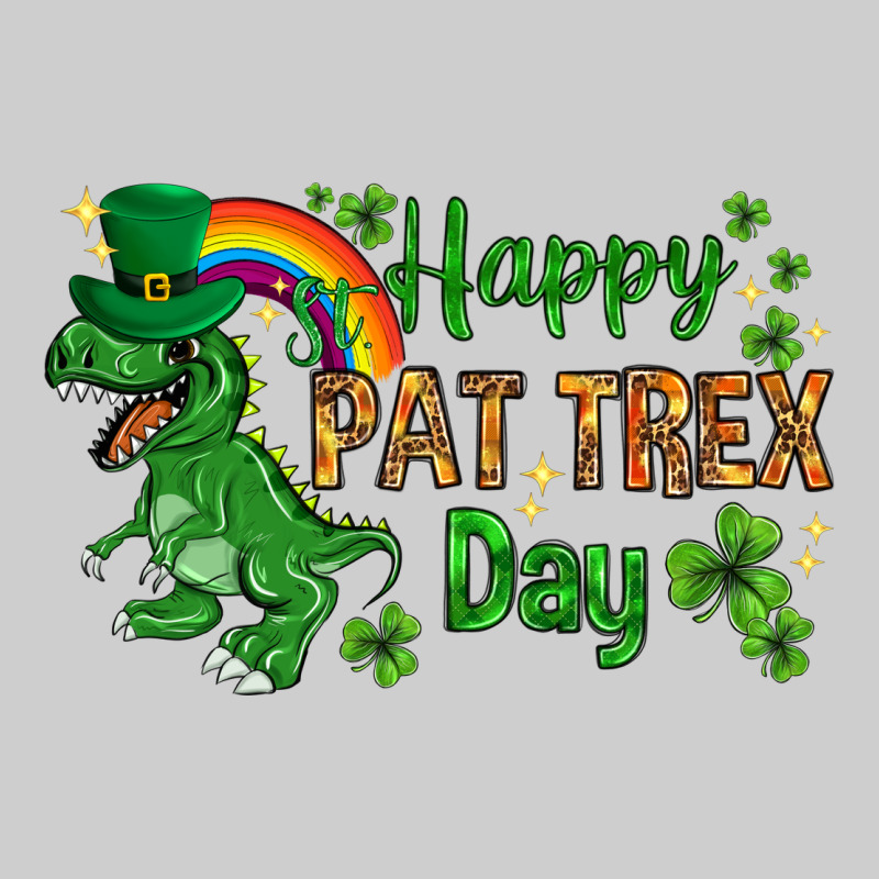 St. Patrick's Happy Pat T-rex Day With Rainbow Premium Tee by HowdyJamesFarm | Teevron