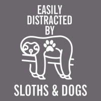 Easily Distracted By Sloths And Dogs Funny Sloth Quote Paw Print Premium Sweatshirt | Teevron