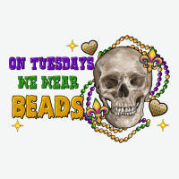 On Tuesdays We Wear Beads Skull Urban Heavy Tee | Teevron