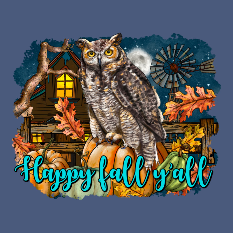 Happy Fall Y'all Owl Vintage Hoodie by LillyAllenDesigns | Teevron