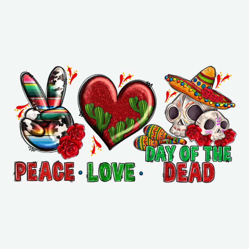 Peace Love Day Of The Dead Urban Heavy Tee by BundleAndBundleShop | Teevron