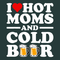 I Love Heart Hot Moms Cold Beer Funny Adult Drinking Joke Premium Sweatshirt | Teevron