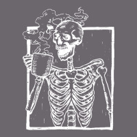Distressed Skeleton Vintage Smiling Skull Drinking Coffee Premium Sweatshirt | Teevron
