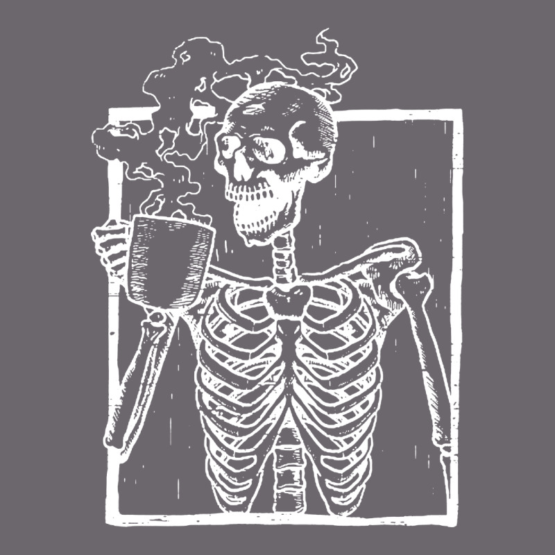 Distressed Skeleton Vintage Smiling Skull Drinking Coffee Premium Sweatshirt by artisFamous | Teevron