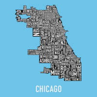 Chicago Typography Neighborhood Map Premium Sweatshirt | Teevron