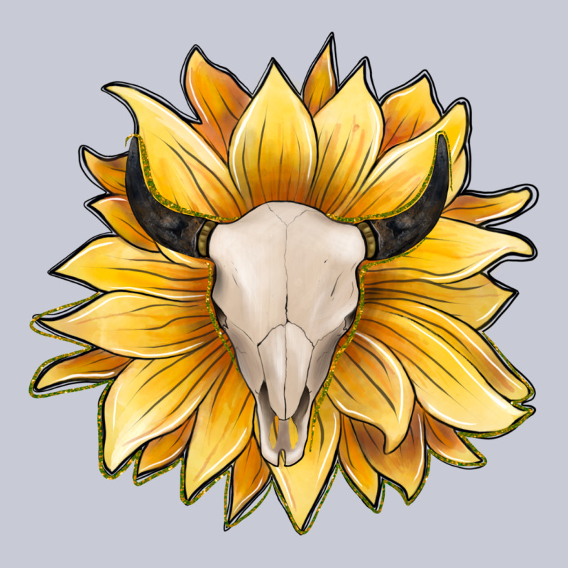Sunflower Bull Skull Heavyweight Hoodie by JahusDesignShop | Teevron