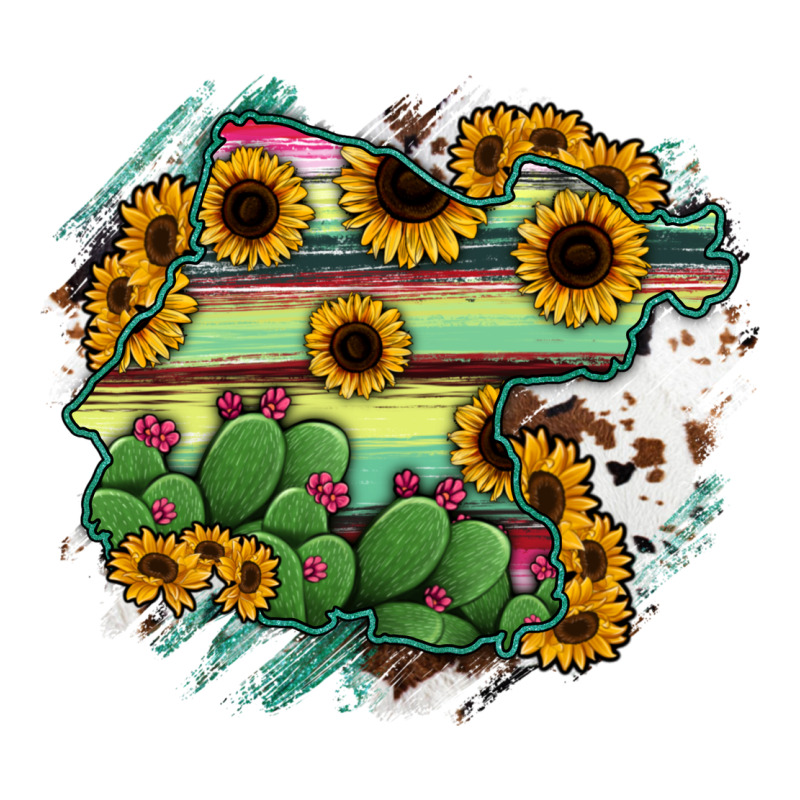Guanajuato Sunflower Serape Map Premium Tee by RanaPortraitStore | Teevron