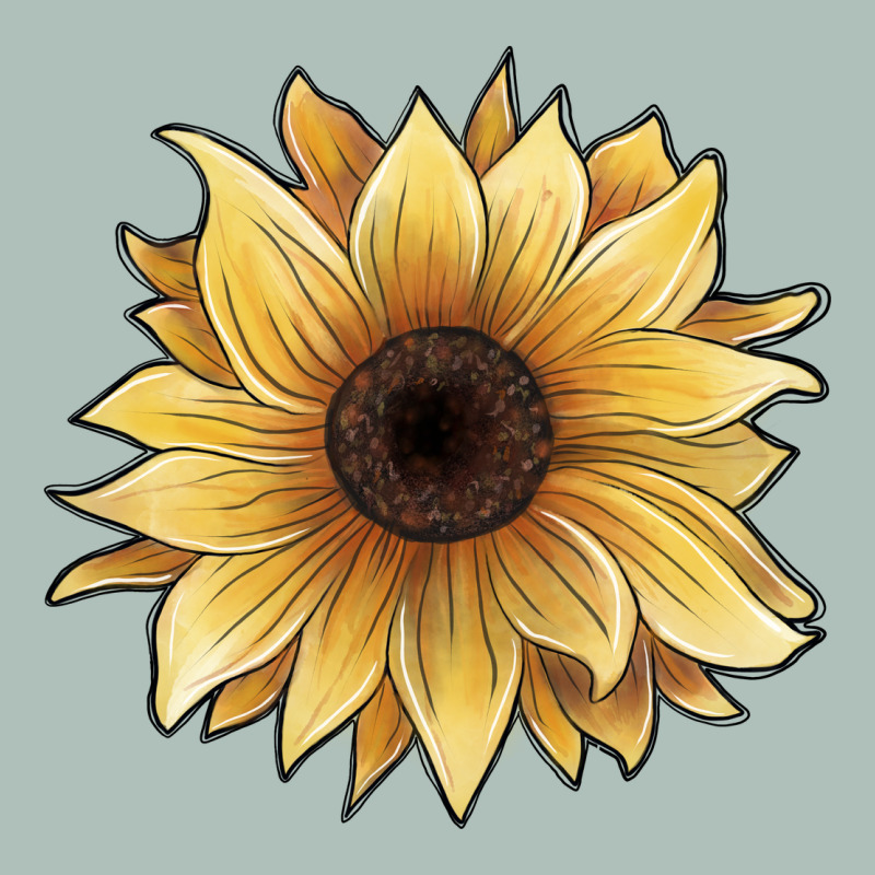 Watercolor Sunflower Heavyweight Hoodie by JahusDesignShop | Teevron