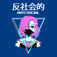 Antisocial Wave Anime Premium Sweatshirt | Teevron