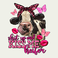 Valentine's Day Shut Up And Kiss Me Heifer Holstein Cow Urban Heavy Tee | Teevron