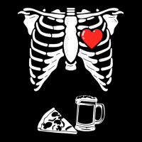 Dad Skeleton Halloween Beer Pizza Premium Sweatshirt | Teevron